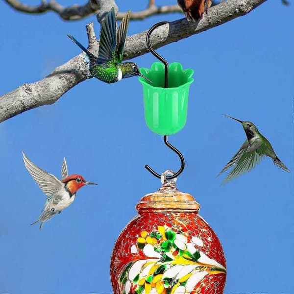 8-pak blomsterkolibri-oriol-nektarfoderdele til udendørs brug