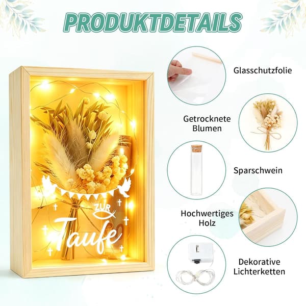 Dopgåva, gyllene presentförpackning Guld