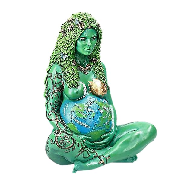 Moder Jord Kunststatue Polyresin Figur Moder Jord Statue 15cm