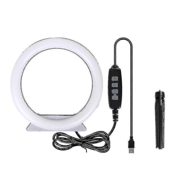 26 cm LED-ringlys med 9 cm stativ dæmpbart ringlys kompatibelt med makeup