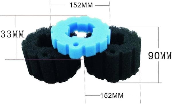 Replacement Filter Pad, Foam Filter Media Kit, Pond Solutions Replacement Pond Filter Foam, Compatible with Oase Biopress Bucket