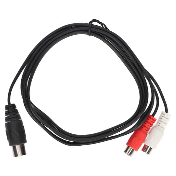 8-bens DIN til 2 RCA-adapterkabel 8-bens han til 2 hun RCA-kabel til lydinstrumentudstyr 1,5 m / 1,5 m
