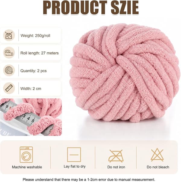 Chunky garn för handstickning, 2 stycken 500 g chunky garn, blåbär hudros 2 stycken