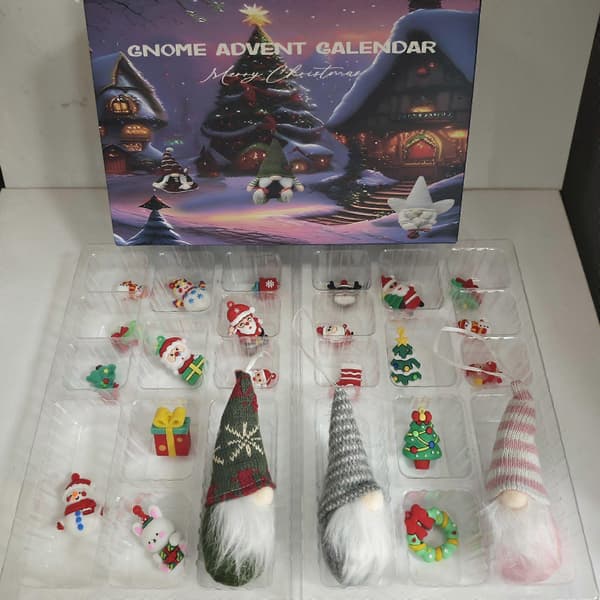 2026 Julkalender Blind Box - Akrylprydnad - Juldvärgsdesign 24-day Christmas Dwarf Blind Box