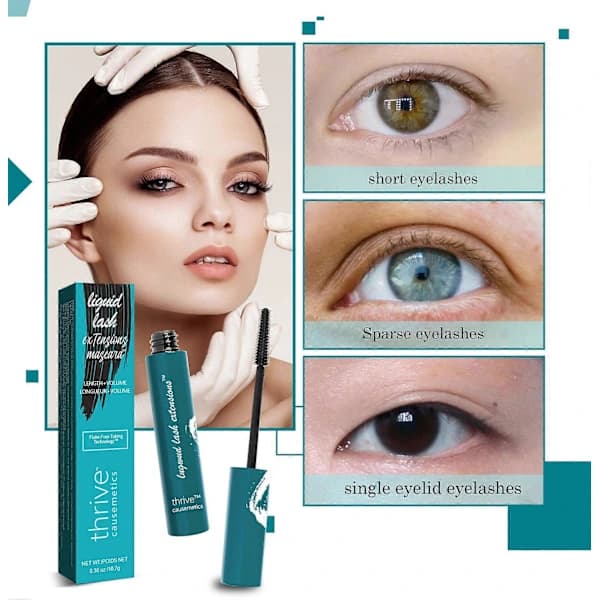 Thrive Causemetics Liquid Mascara, Volumizing, Curling, Waterproof, Black