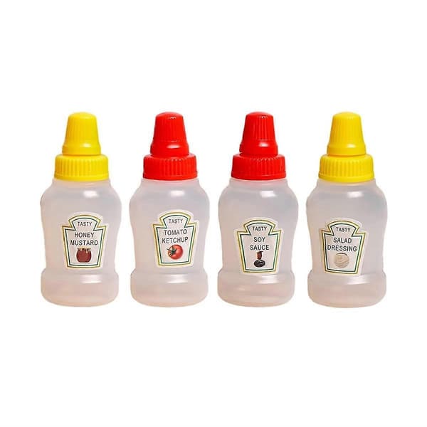 Mini Ketchup Bottles for Bento Box Accessories, Mini Seasoning Bottles