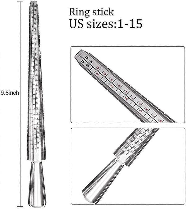 Ring Size Adjuster, Aluminum Ring Sizer and Finger Gauge