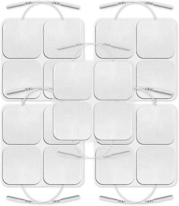 20 Axion Elektroder 5x5cm Kablet Forbindelse Med 2mm Stik
