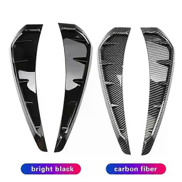 2 stk Bil Haigitter Luftstrøm Sideventil Utvendig Grilldekorasjon For Honda Civic 2016 2017 2018 2019 ABS Plast Karbonfiber