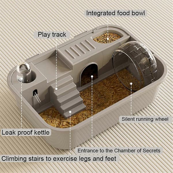 Hamster Cage Hamster Cage Castle Large Space Cage Hamster Box Pet Supplies