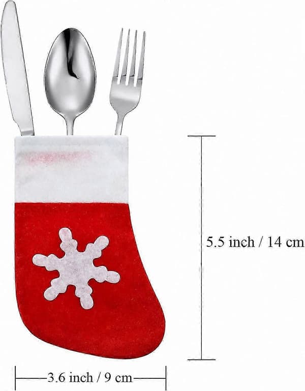 Mini julestrømper borddekorasjon holdere for julemiddag 20-pakning