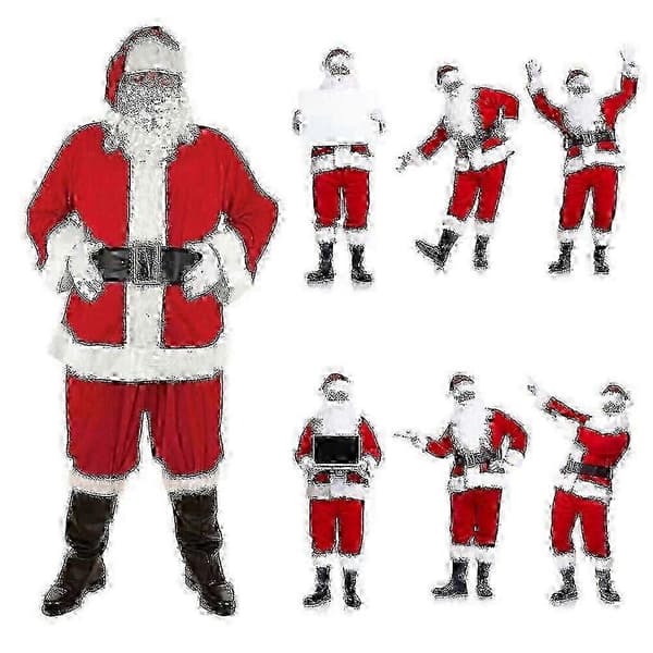 Julemandskostume til voksne - Deluxe Julemandsdragt til mænd 85cm