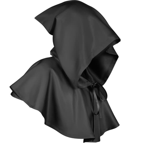 Middelalderlig kappehat korshalskæde Wicca Pagan hætte cosplay-tilbehør