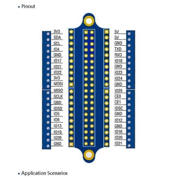 Mini Terminal Breakout Board GPIO utvidelseskort Terminal Breakout Board for 4B/3B+/3B/2B/1B+/Zero