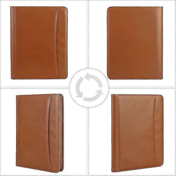 Leather Folder Business Conference A4 Portfolio Folder Padfolio Notebook Case For Work School