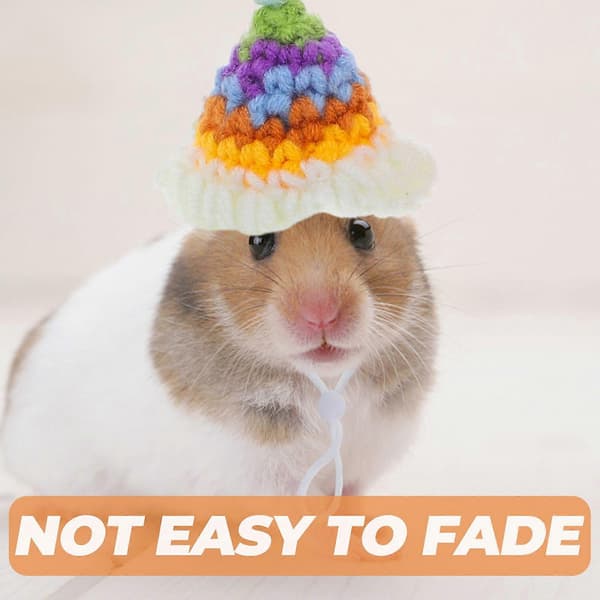 4 stk. Mini Søde Hatte Små Kæledyrshatte Søde Små Hatte Hamsterhatte Små Kostumer til Kæledyrsartikler 4.8X3cm