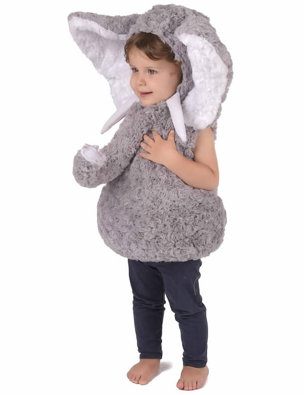 Gråt elefantkostume til børn 3-4 years (98-104cm)