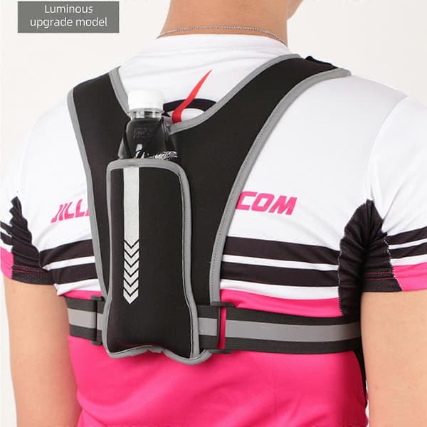 Reflective Night Backpack With Phone Holder Multi-pocket Adjustable Sbr Vest, 100% New