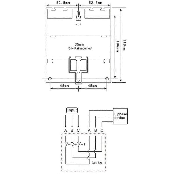 Trefaset 380V 415V TIMER Programmerbar Afbryder med Baggrundsbelysning_Kvalitetsgaver