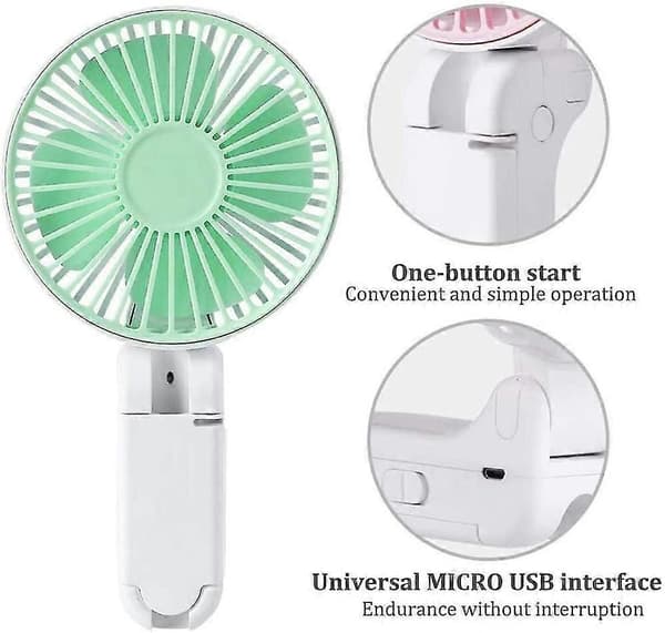 Vikbar USB-bordsfläkt (grön)