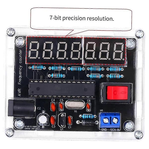 Frequency Meter, 10MHz Frequency Meter DIY Kit Frequency Counter AVR Frequency with Scale Counter 0.000 001Hz Resolution