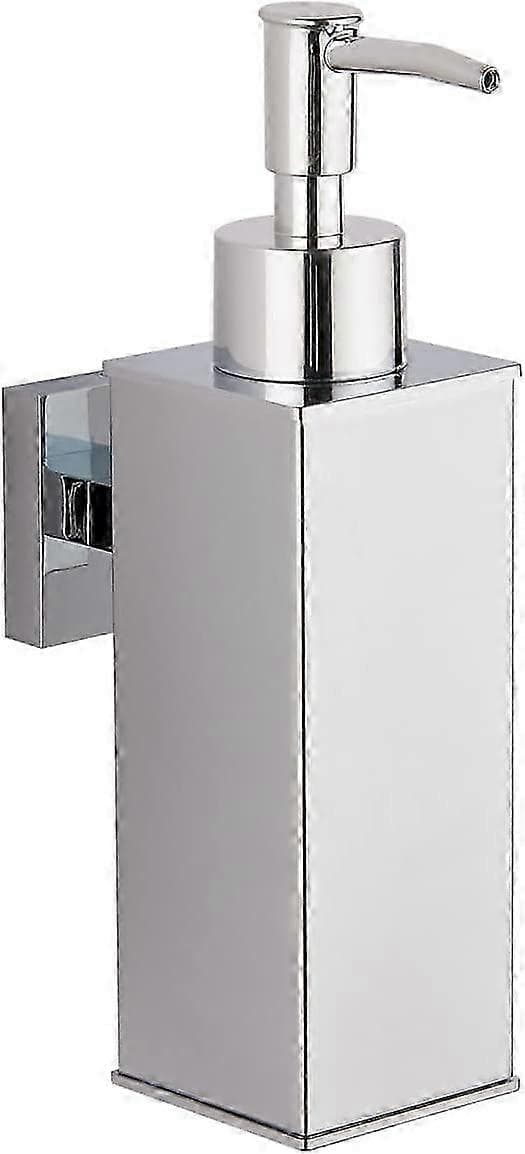 Väggmonterad 304 Rostfritt Stål Tvåldispenser för Heminredning (Krom)