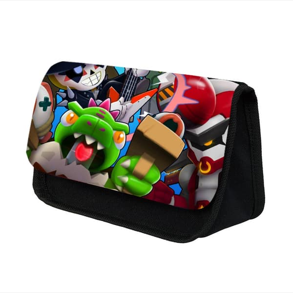 Wilderness Brawl Pencil Case for Kids, Double Layer with Large Capacity