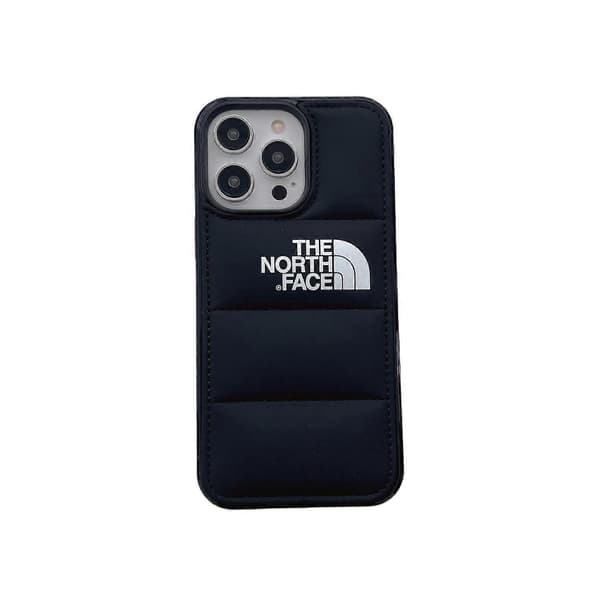 Fodral för iPhone 17promax dunjacka svart baksida läder dunjacka anti-fall