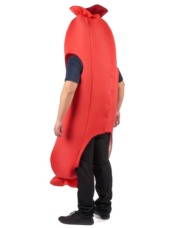 Rødt pølsekostume til voksne Taille Unique Unisex