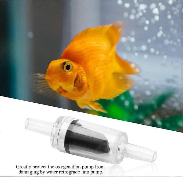 10 stycken backventil akvarieluftpump backventiler, transparent plast envägs backventil för akvarium-svart (4mm)