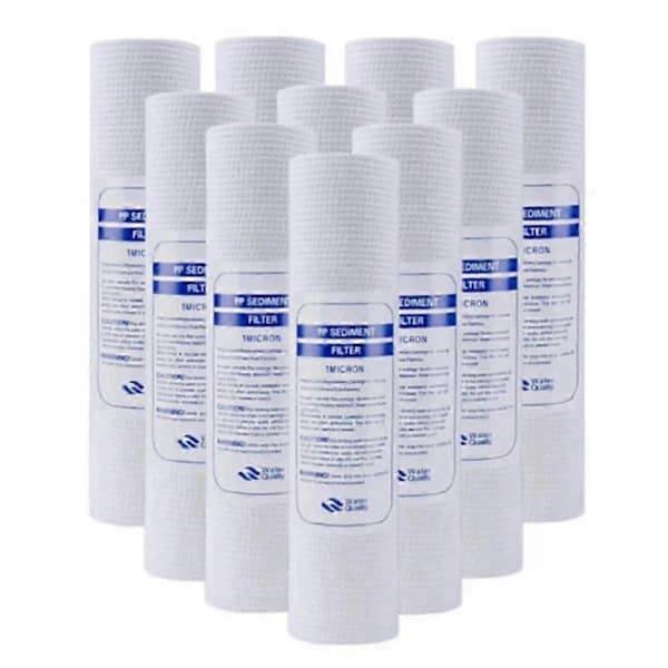 10-pack Universal Water Filter PP Cotton Filter Element Sediment Water Filter Polypropylene Material, 5 Micron