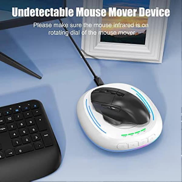 Mouse Jiggler, Mouse Mover with Timer, On/Off Switch, Breathing Light to Prevent Computer Laptop Screen from Going to Sleep