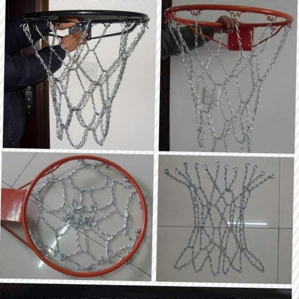 Basketballnet af jernkæde, udskiftning til basketballmålnet