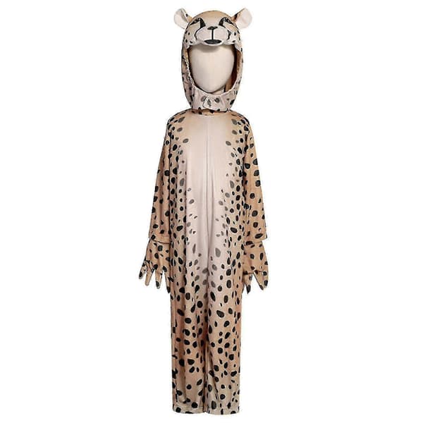 Gepard/Leopard Halloween-drakt for barn, S-XL M 115-125