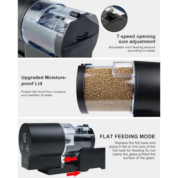 Automatic Feeder - 100ml Large Capacity - with Adjustable Feeding Timer - Battery Powered