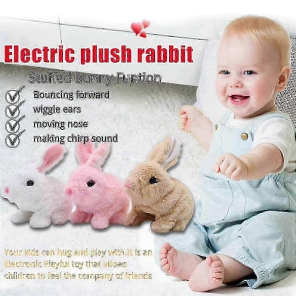 e Educational Interactive Rabbit Toys Rabbits Can Walk And Talk, Easter Plush Stuffed Animal Rabbit Toy