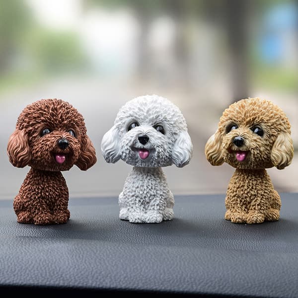Bil Sød Hundefigur Rystende Hoved Bobblehead Legetøj Instrumentbræt
