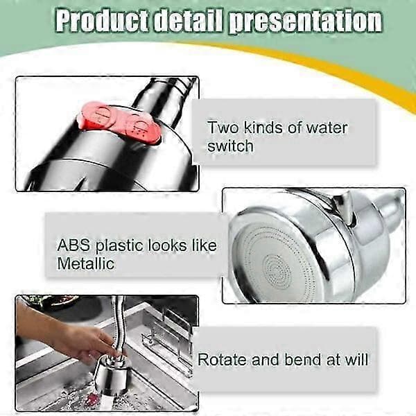 Nozzle for faucet with shower - Kitchen mixer adapter ABS silver