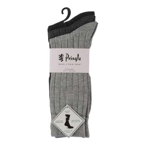 Herr 3-pack Laird Ribbade Byxstrumpor Bomullsstrumpor - Storlek (7-11)