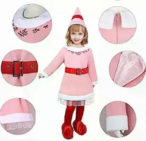 5PC/ set Buddy tomte-dräkt barnens jul-tomte-dräkt Cosplay komplett dräkt A 150