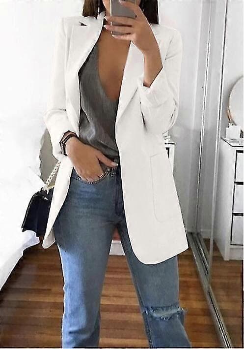Dame Sommer Boho Ensfarvede Toppe Kvinders Afslappede Kortærmede U-hals T-shirt Bluse XL