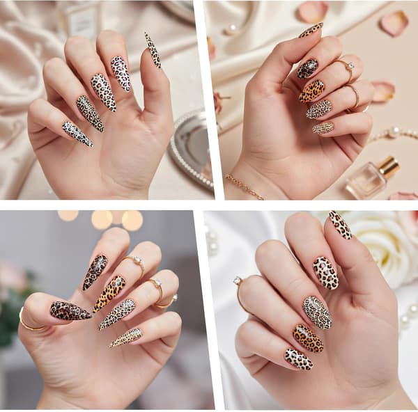 10 Rolls Nail Foil Transfer Decals Leopard Snake