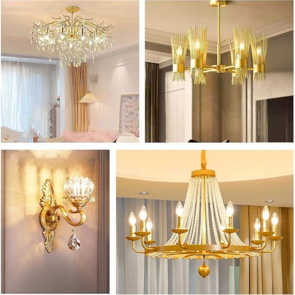 E14 40W Clear Incandescent Bulb, Dimmable, Warm White 2700K, 400lm, Flame Bulb, E14 Edison Screw Base, 6-pack - Perfect