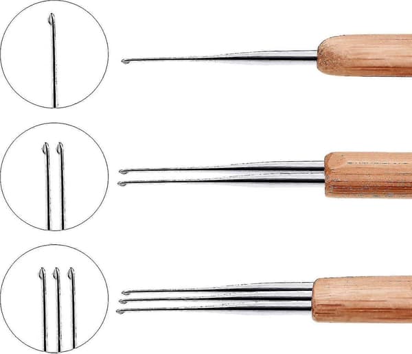3-pakning bambus dreadlock-kroker 0,75 mm dreadlocks-kroker