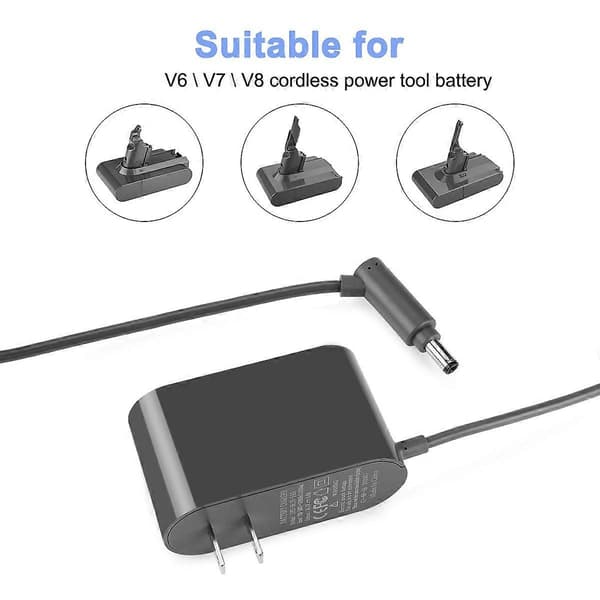Batterilader for støvsuger, erstatningslader for V6 V7 V8 DC62 strømadapter Pl