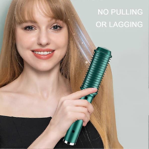 Trådløs Hårstylingkam USB Genopladelig Dobbelt Styling Varm Børste Til Mænd Kvinder