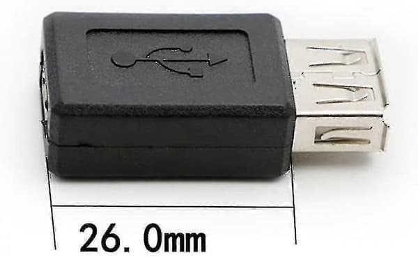 USB 2.0 A hun til USB B Mini 5-benet hun-adapterkonverter, understøtter 2.0 dataoverførsel