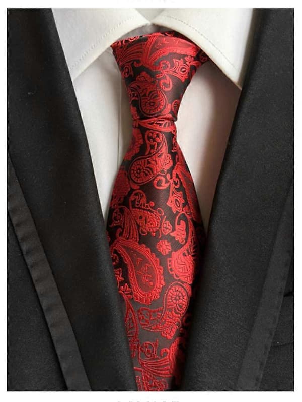 6 st Herr Slips Klassisk Slips Blåregn Jacquard Halsdukar