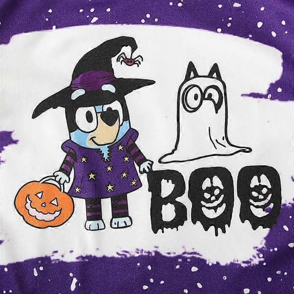 Vår- och höstflickor Halloween Hornärm Långärmade klockbyxor 90