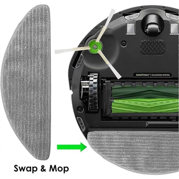 9 stk. vaskbare mikrofiber moppepuder til Combo I5/I5+/J5/J5+ robotstøvsuger, reservedele
